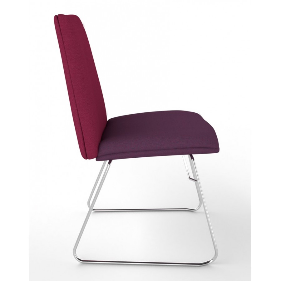 Rest-Up Square Back Chair With Chrome Skid Frame